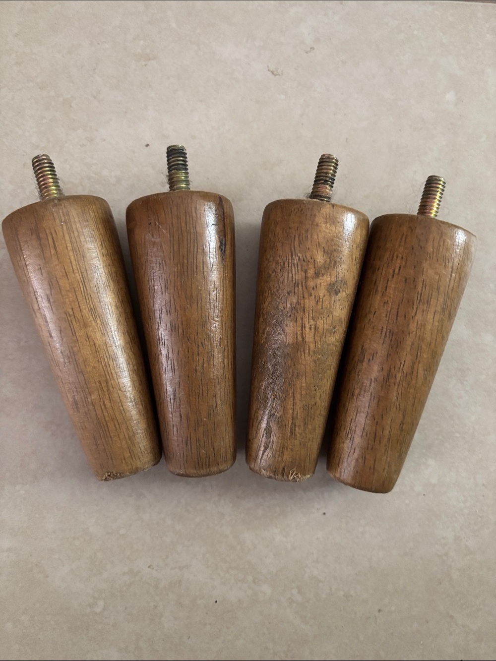 Vintage Retro Walnut Mid Century Modern Legs For Furniture Architectural Salvage